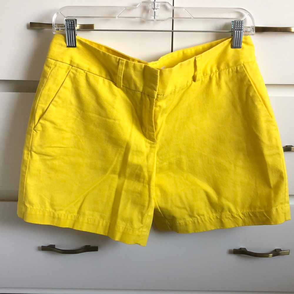 LOFT Yellow cotton shorts
